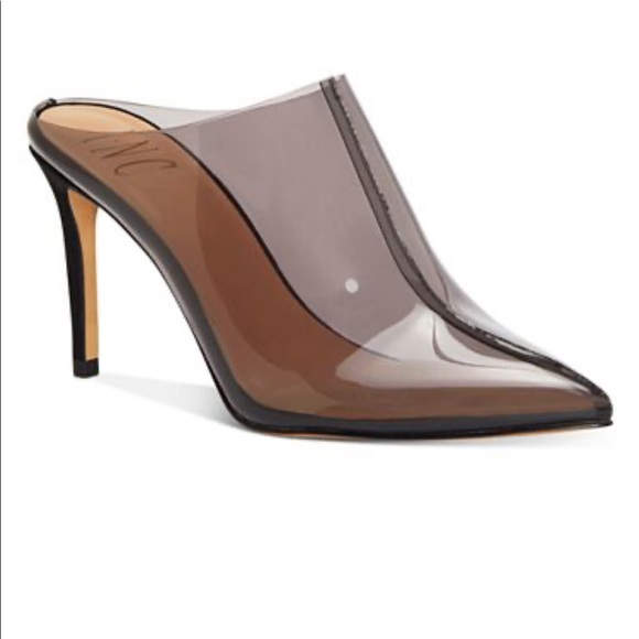 NWT Clear perspex pointy toe vinyl mule - Picture 3 of 6